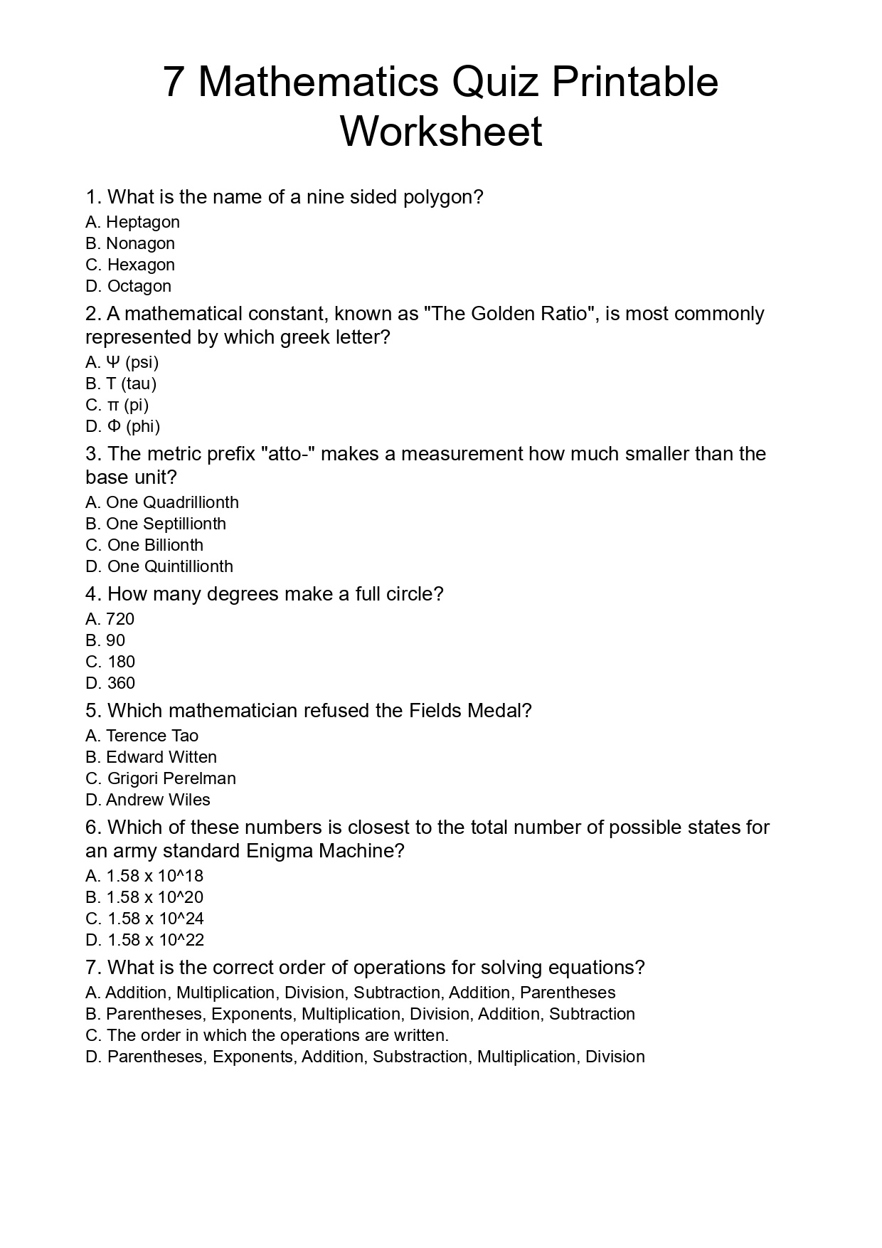 Free Printable Math Worksheets - skylandgamearena.github.io