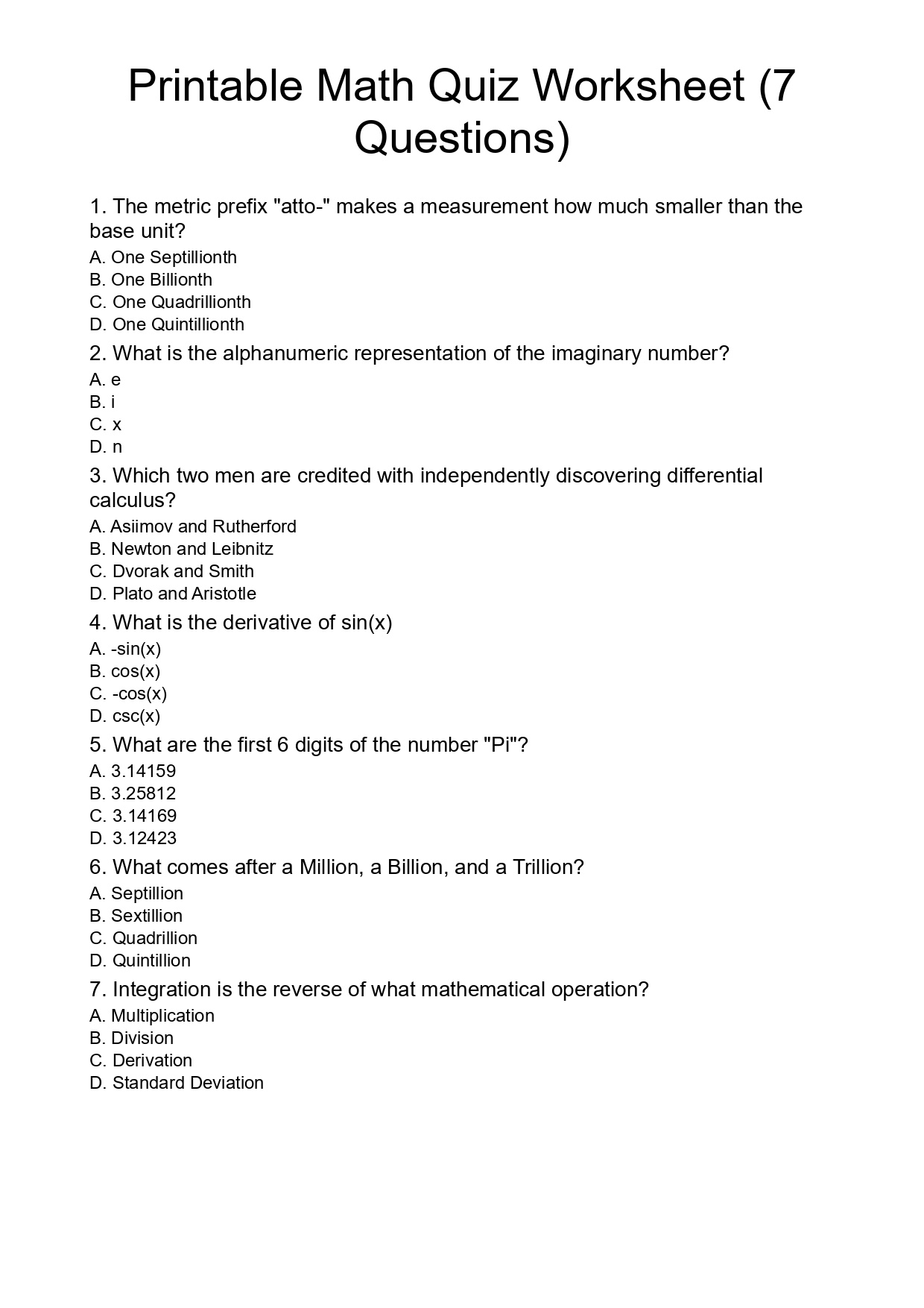 Math Worksheets - skylandgamearena.github.io